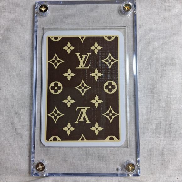 Louis Vuitton Monogram Authentic Brown LV Playing card in case Jack of Hearts - Picture 1 of 2